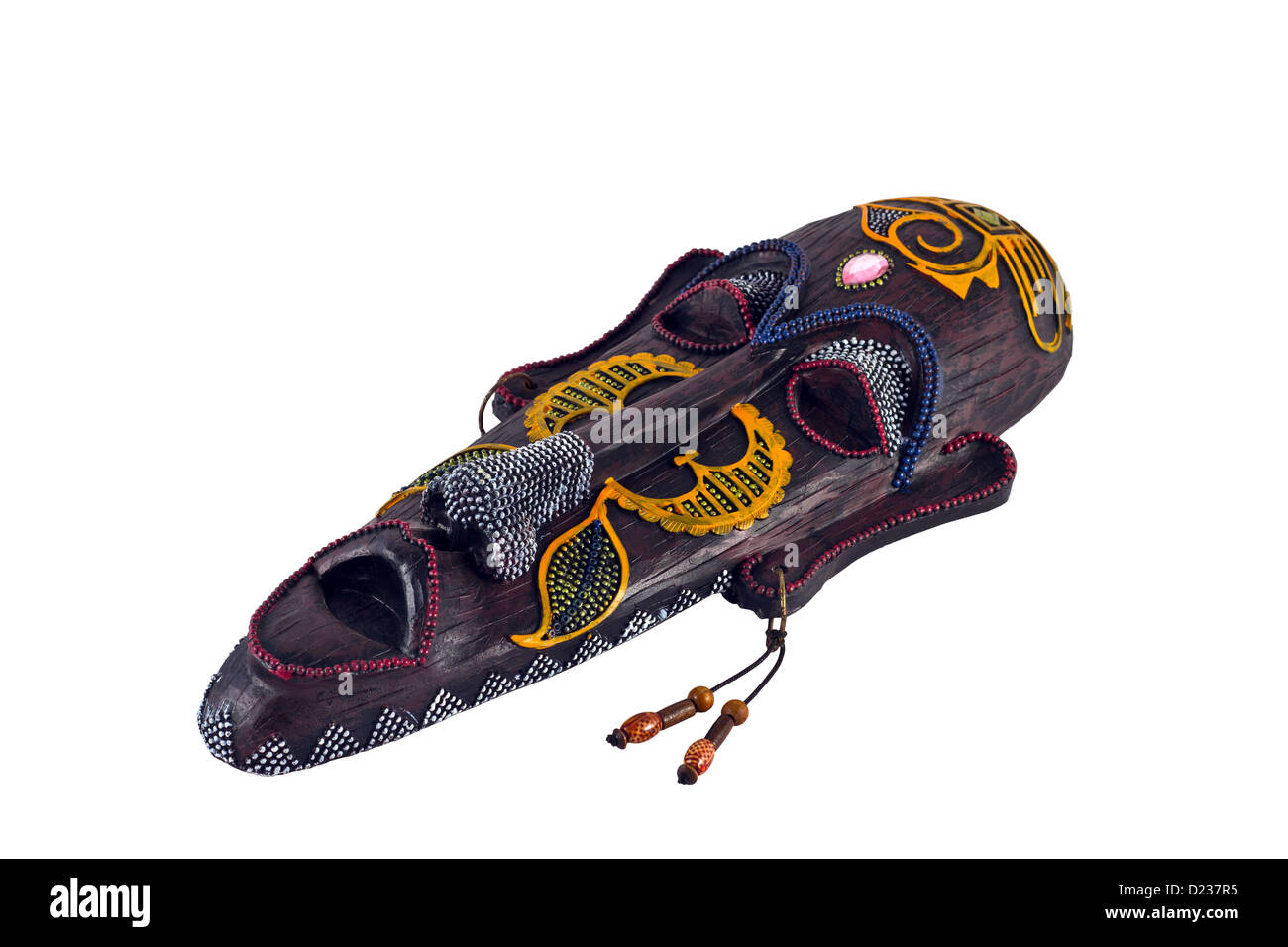 Immagine della pittura di legno maschera della cultura delle tribù dell'Africa Foto Stock