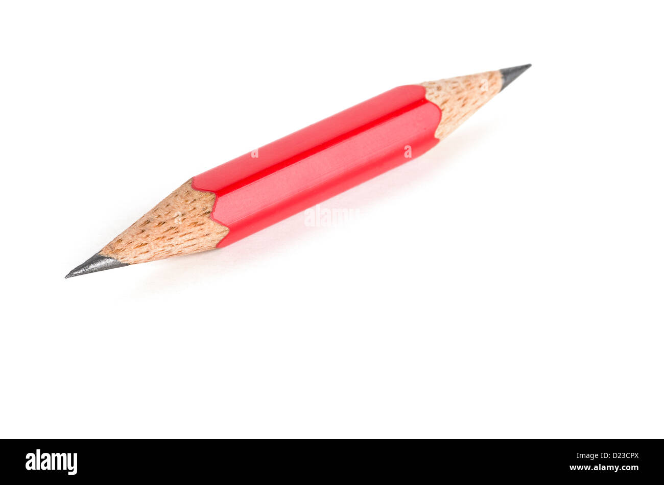 Breve matita che è affilata su entrambi i lati Foto Stock