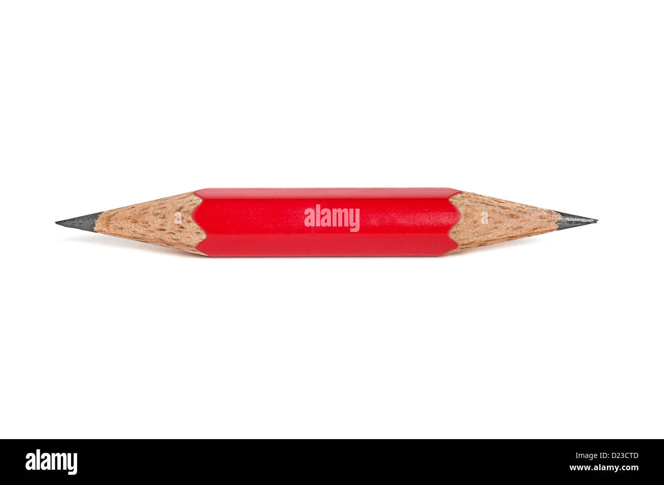 Breve matita che è affilata su entrambi i lati Foto Stock