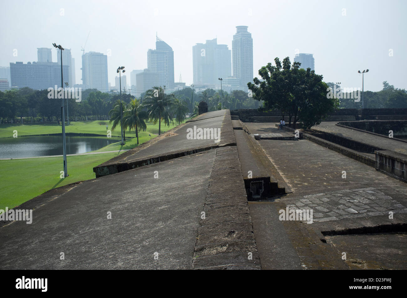 Bastioni della città vecchia Intramuros Manila Foto Stock