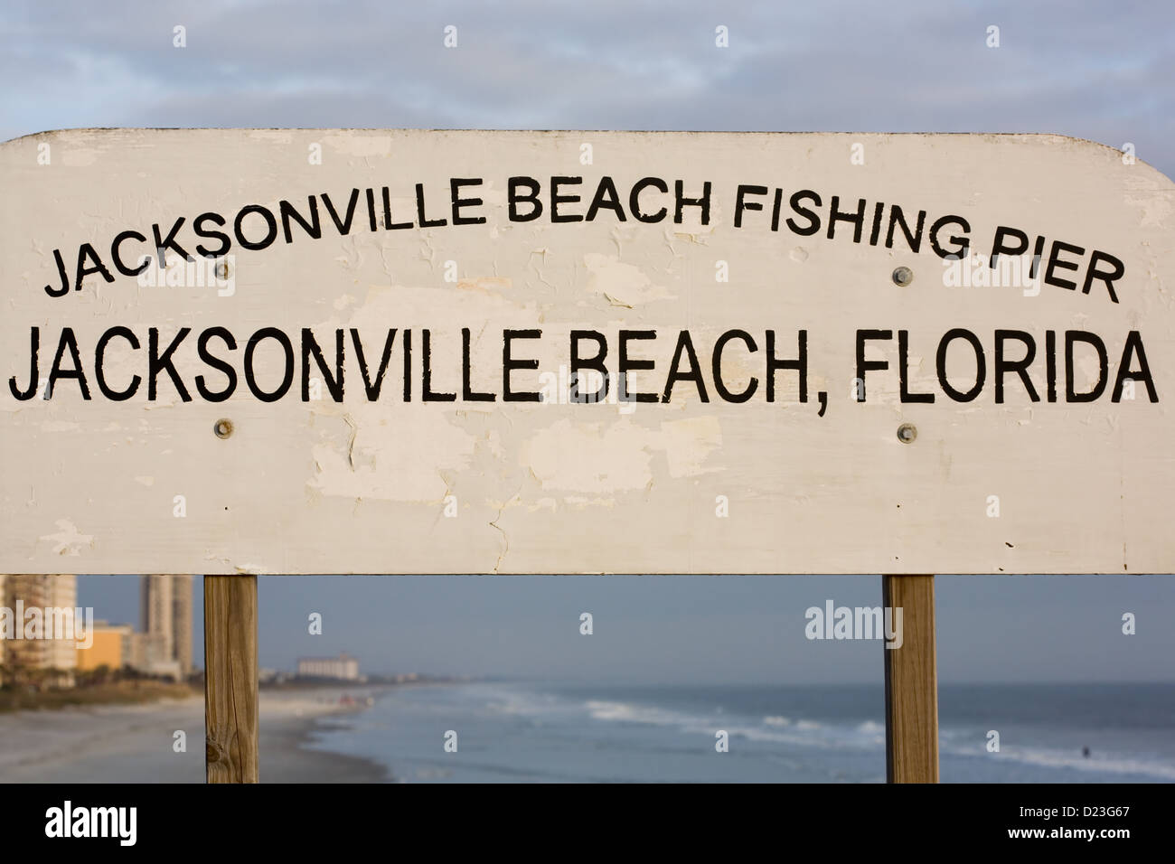 Spiaggia di Jacksonville Molo Pesca in Spiaggia di Jacksonville in Florida Foto Stock