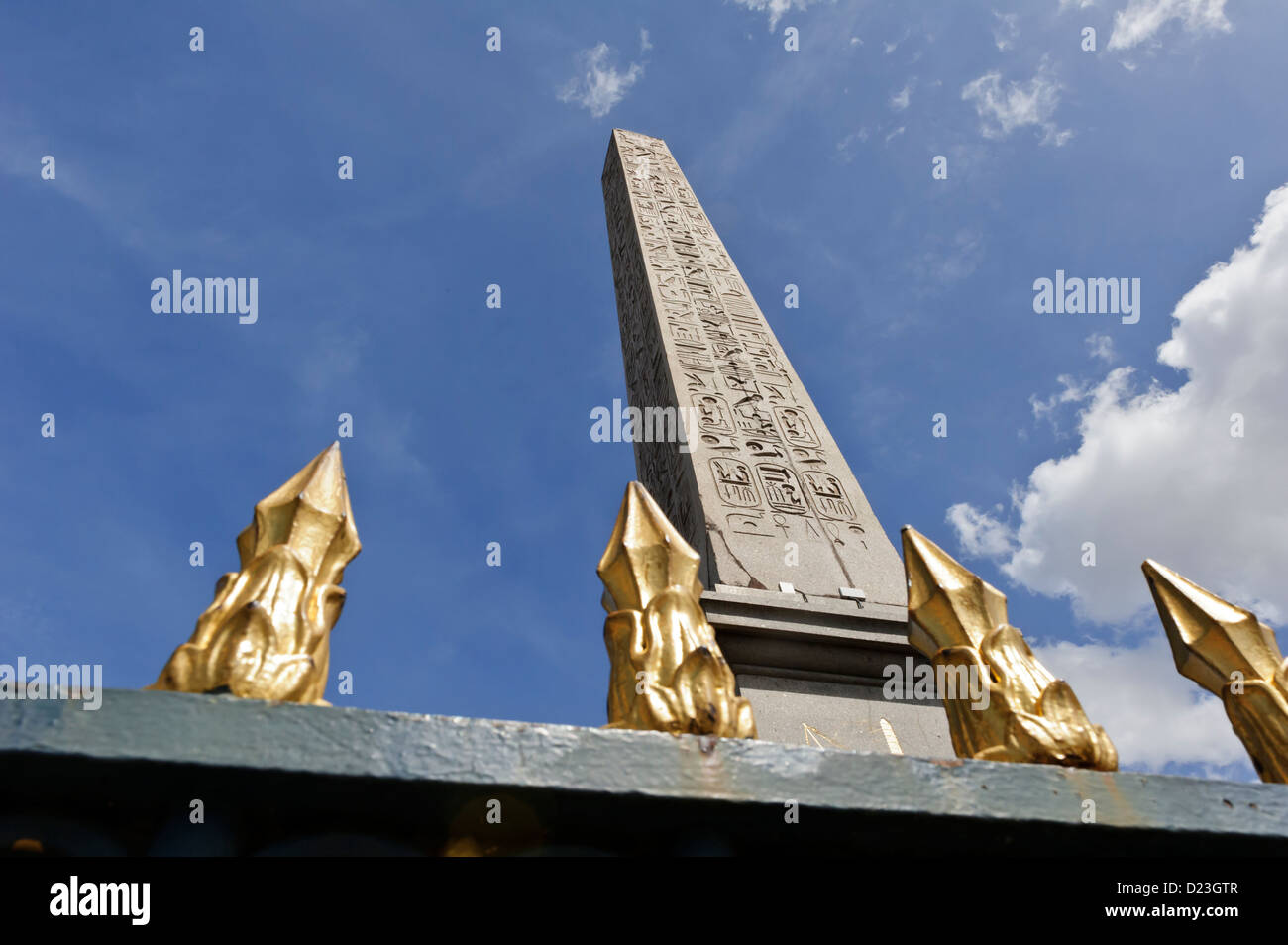 Obelisco, Place de la Concorde, Paris, Francia. Foto Stock