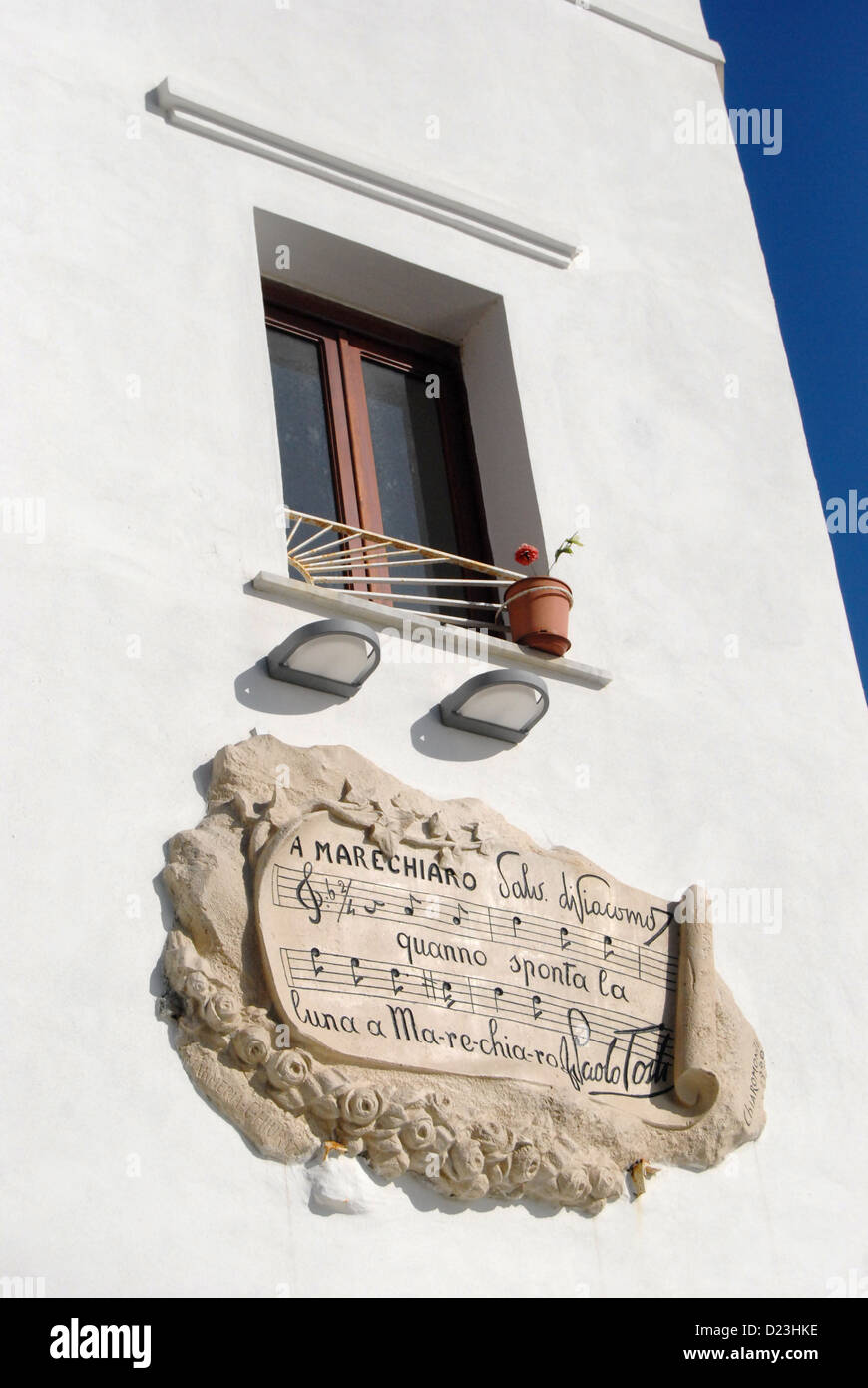 Una fenestrella e Marechiaro (Marechiaro finestra), Napoli, Italia Foto Stock