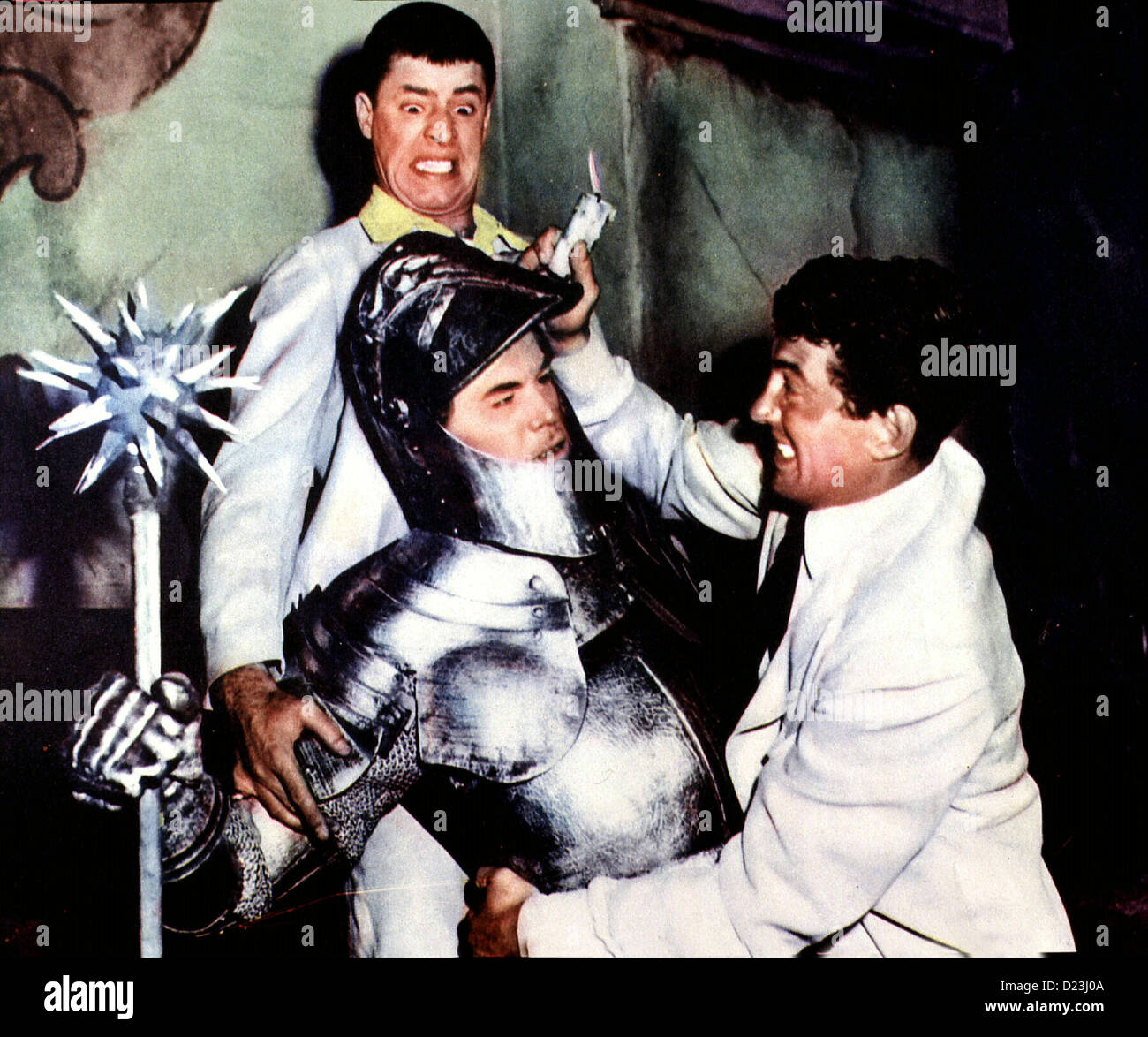 Starr Vor Angst paura rigida Jerry Lewis, ?, Dean Martin Myron (Jerry Lewis, h) und Larry (Dean Martin, r) versuchen den Spuk Foto Stock