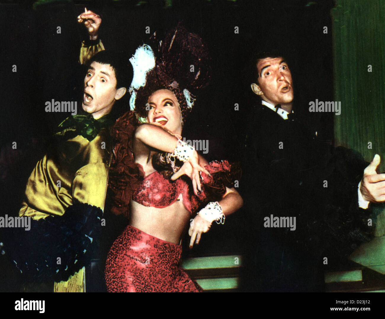 Starr Vor Angst paura rigida Jerry Lewis, Carmen Miranda, Dean Martin.Caption locale *** 1953 -- Foto Stock
