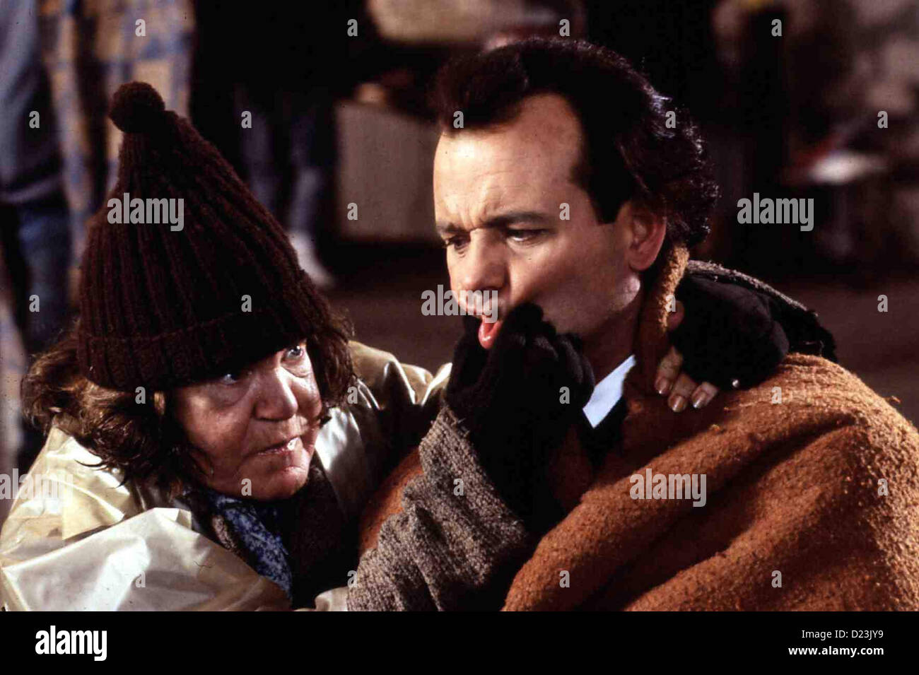Die Geister, Die Ich Rief... Scrooged Anne Ramsey, Bill Murray Franks (Bill Murray) Meinung ueber Weihnachten aendert sich Foto Stock