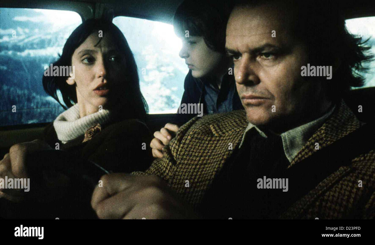 Shining Shining, Shelley Duvall, Danny Lloyd, Jack Nicholson Jack Schriftsteller Torrance (Jack Nicholson) verbringt den Foto Stock