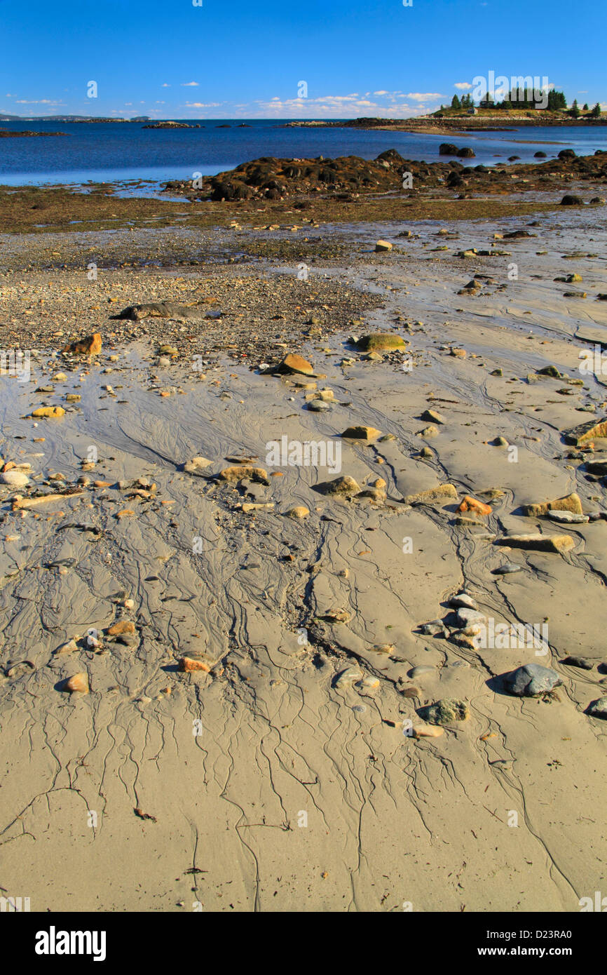 Geary spiaggia del parco cittadino, Vinalhaven Isola, Maine, Stati Uniti d'America Foto Stock