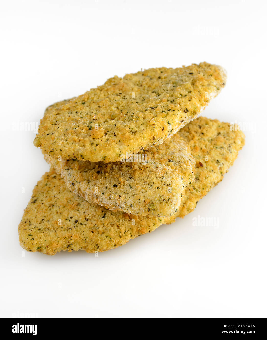 Congelati di filetti di Tilapia con formaggio parmigiano Foto Stock