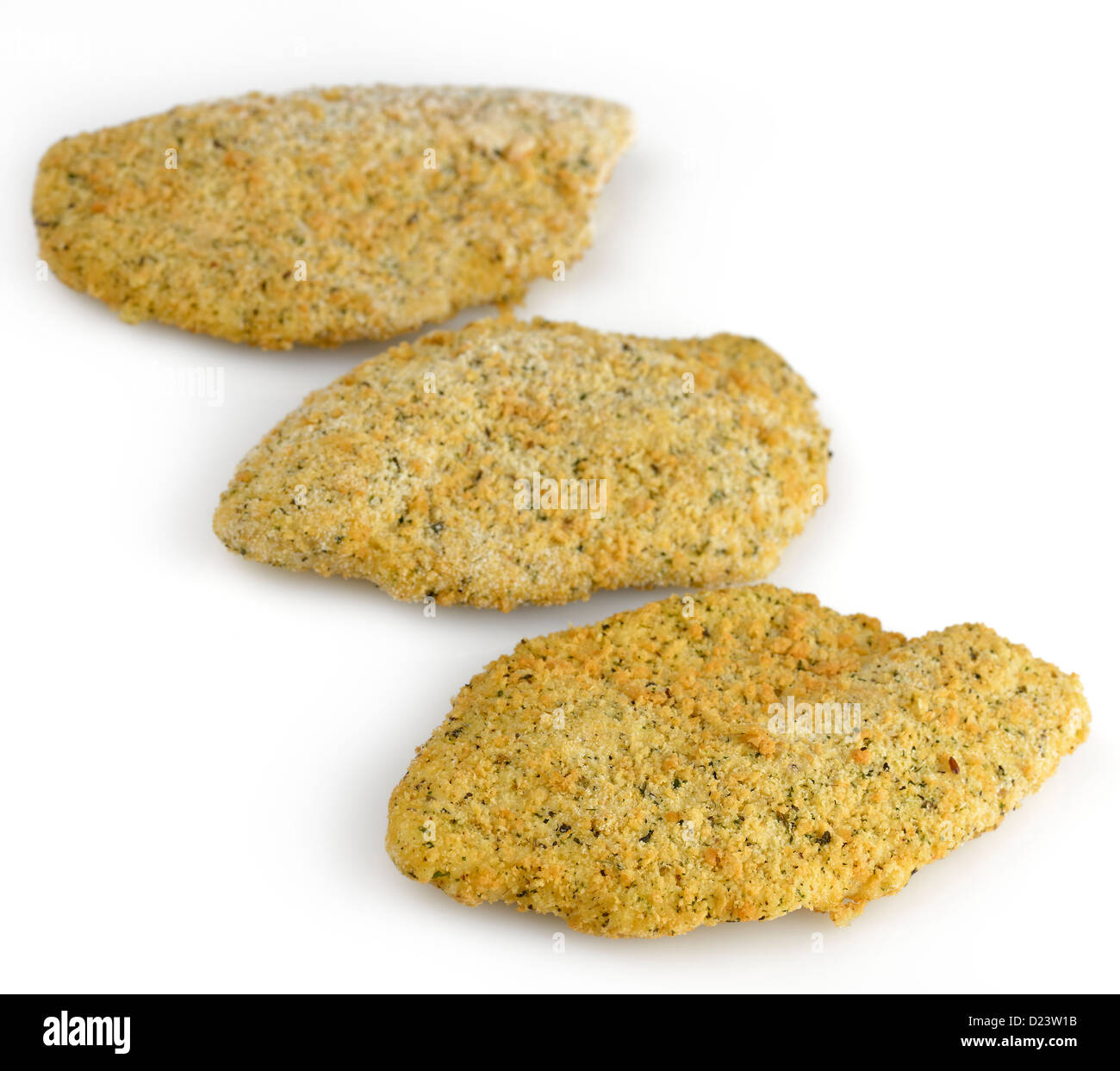 Congelati di filetti di Tilapia con formaggio parmigiano Foto Stock