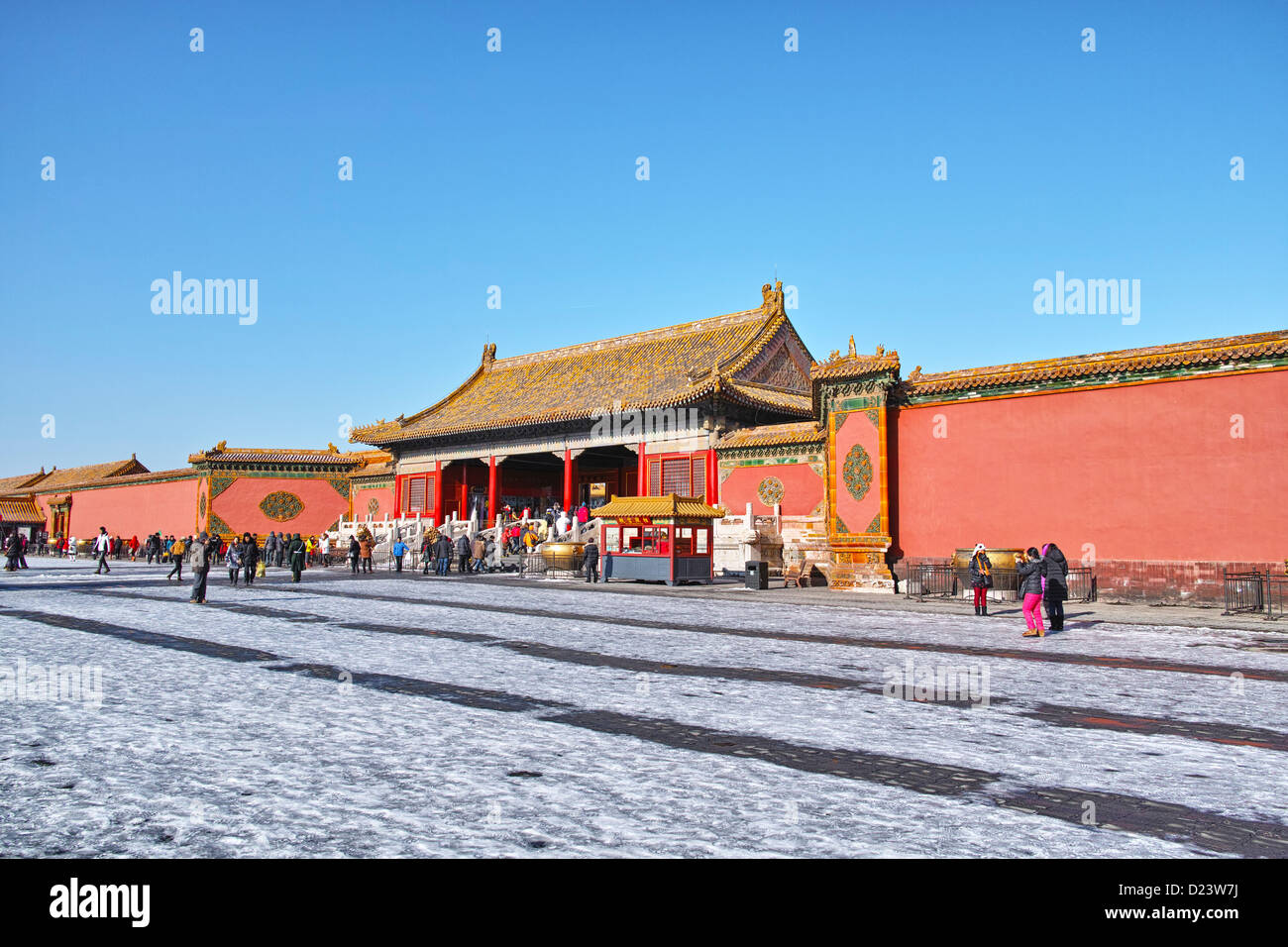 I visitatori in città proibita, inverno di Pechino Foto Stock