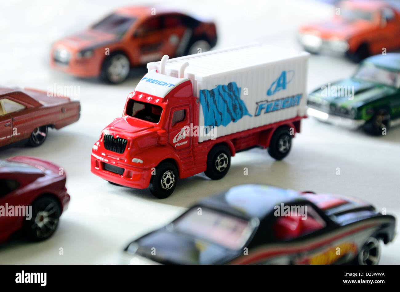 giocattoli auto, camion Foto Stock