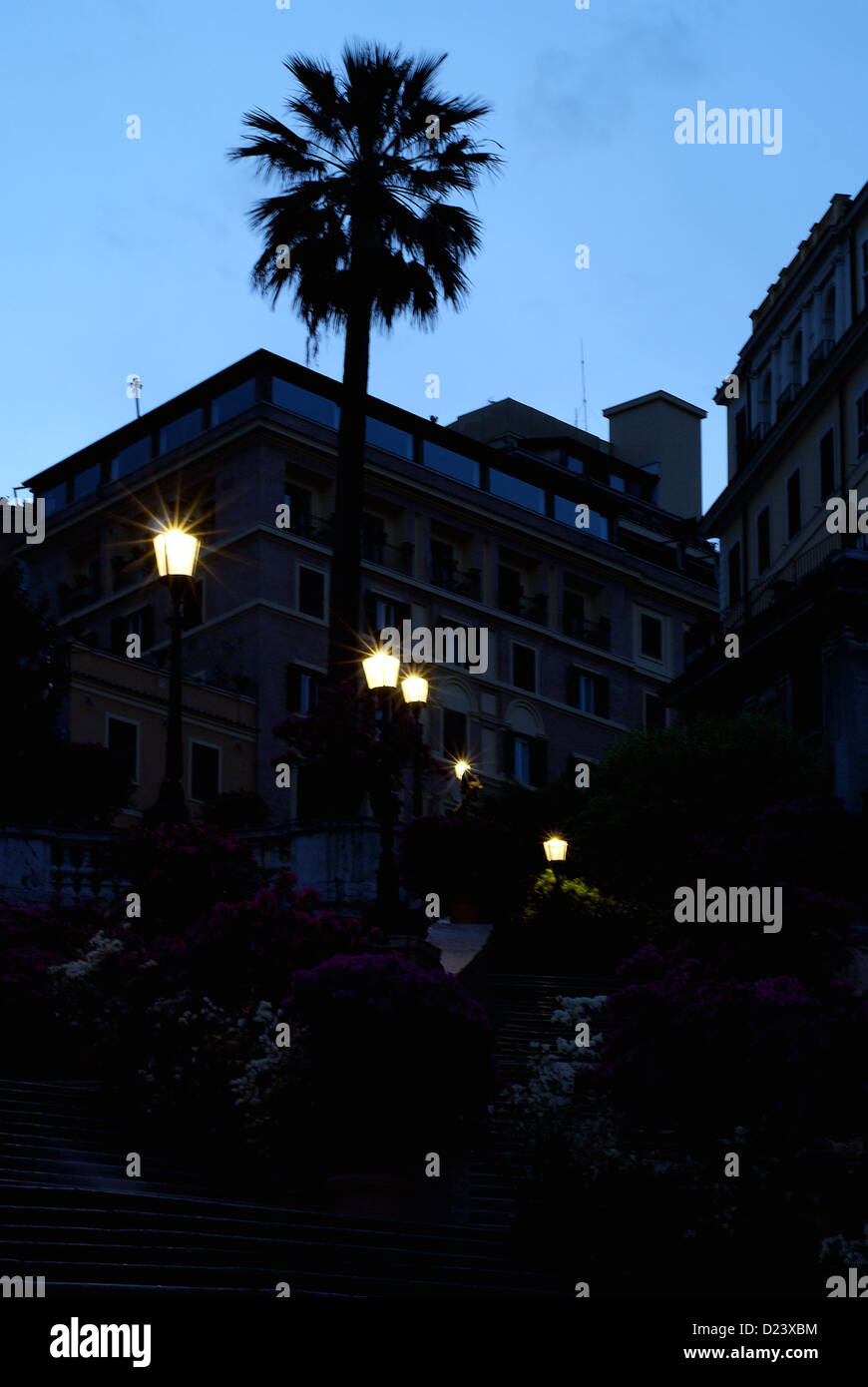 Roma, Italia, lampade stradali a Piazza di Spagna Foto Stock