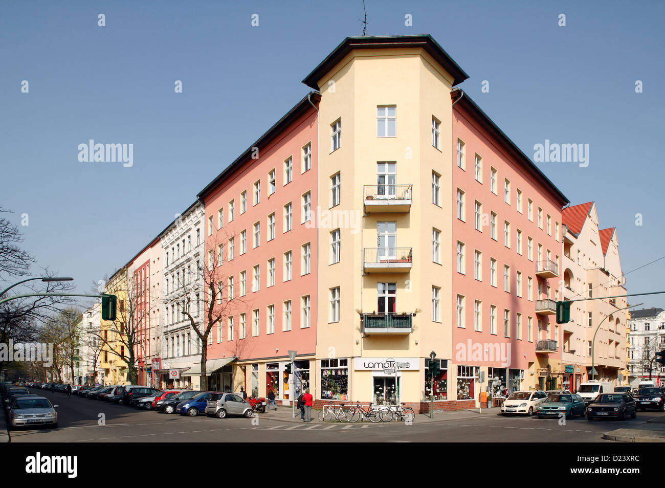 Berlino, Germania, nel vecchio edificio angolo Goltzstrasse Grunewaldstrasse Foto Stock