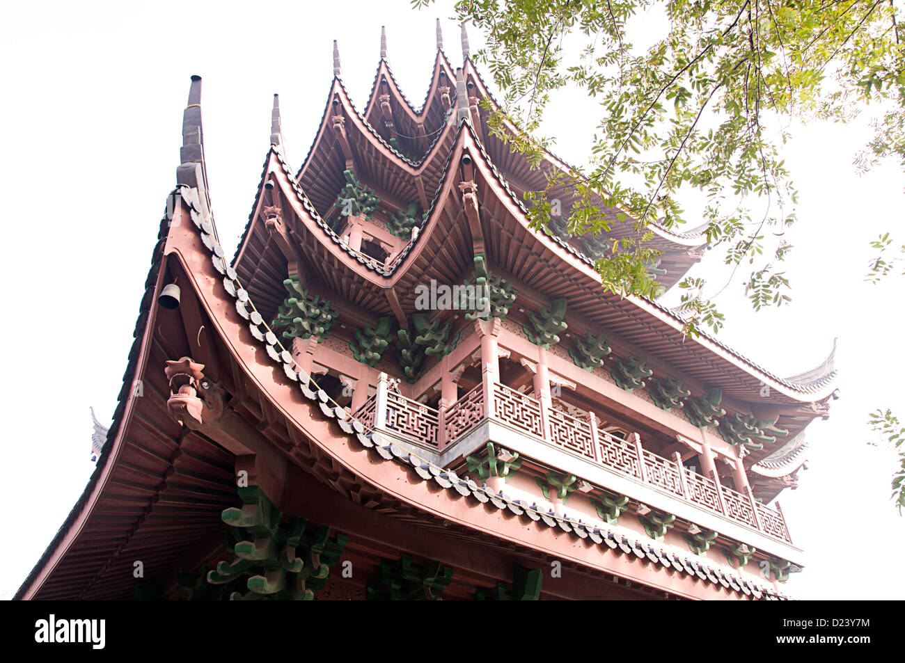 Pagoda，Fuchenjiang,Zhejiang, Cina,Casa di lusso. Foto Stock