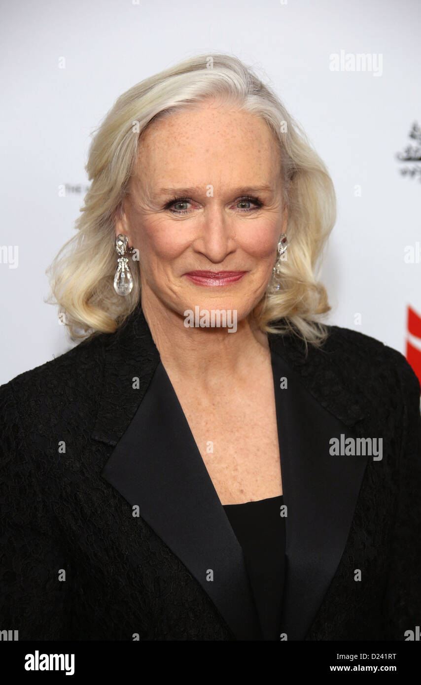 L'attrice Glenn Close partecipa al G'Day USA Los Angeles Black Tie Gala presso l'hotel JW Marriott a Los Angeles, Stati Uniti d'America, il 12 gennaio 2013. Foto: Hubert Boesl/dpa Foto Stock