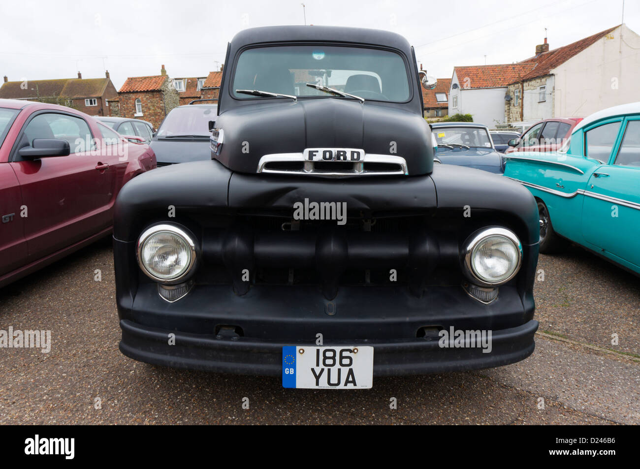 Un'applicazione personalizzata di Ford Truck in ottone Monkey Run 2012 da Brandon in Suffolk a pozzetti-next-il-mare in Norfolk (nella foto). Foto Stock