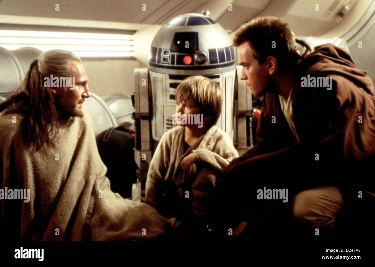 Star Wars: Episodio 1- Die Dunkle Bedrohung Star Wars: Episodio I La minaccia fantasma Liam Neeson, Jake Lloyd, Ewan McGregor Foto Stock