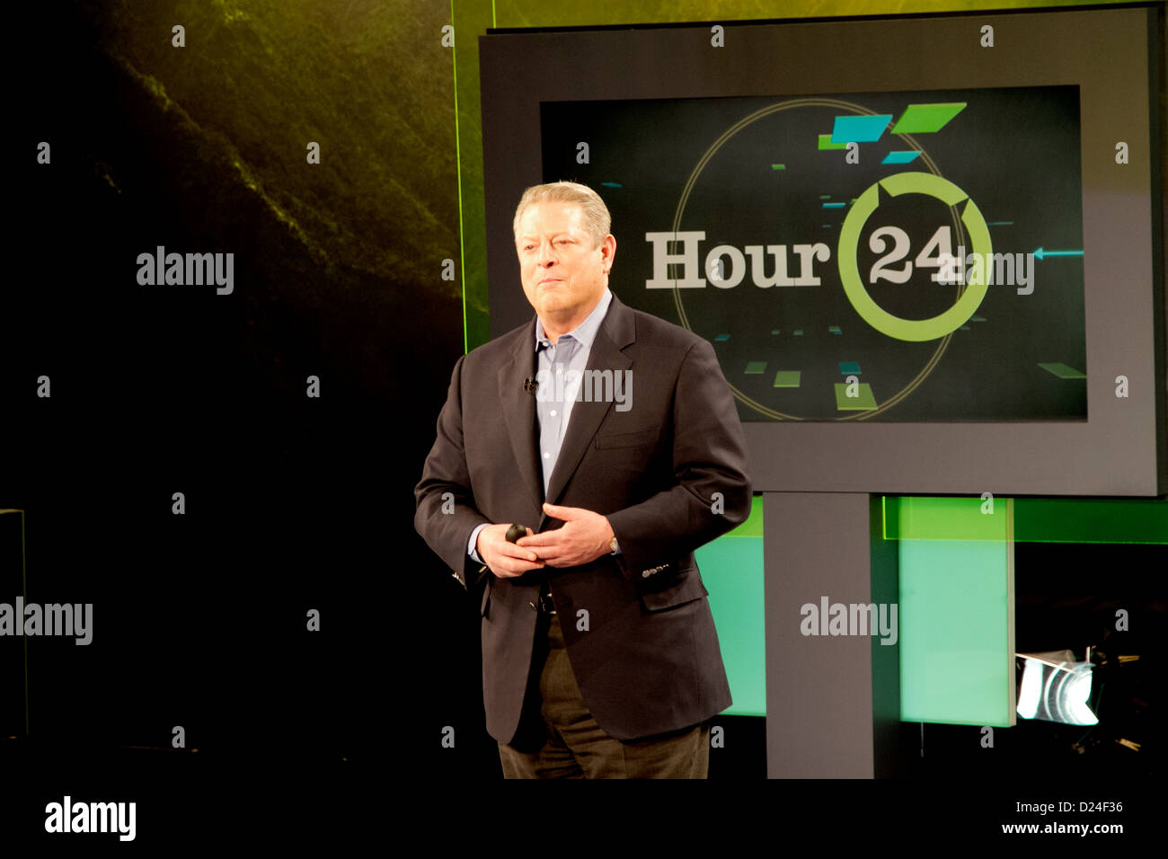 Ex vicepresidente Al Gore parla alla conferenza sui cambiamenti climatici che si terrà a New York. Foto Stock