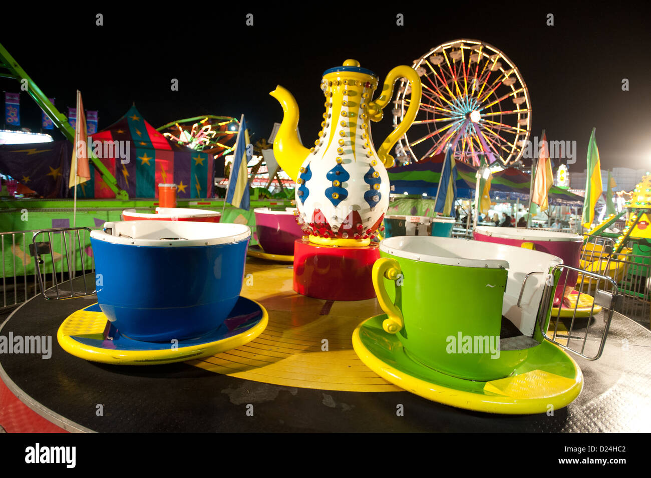 Parco dei divertimenti di corse al Maryland State Fair, Timonium MD Foto Stock