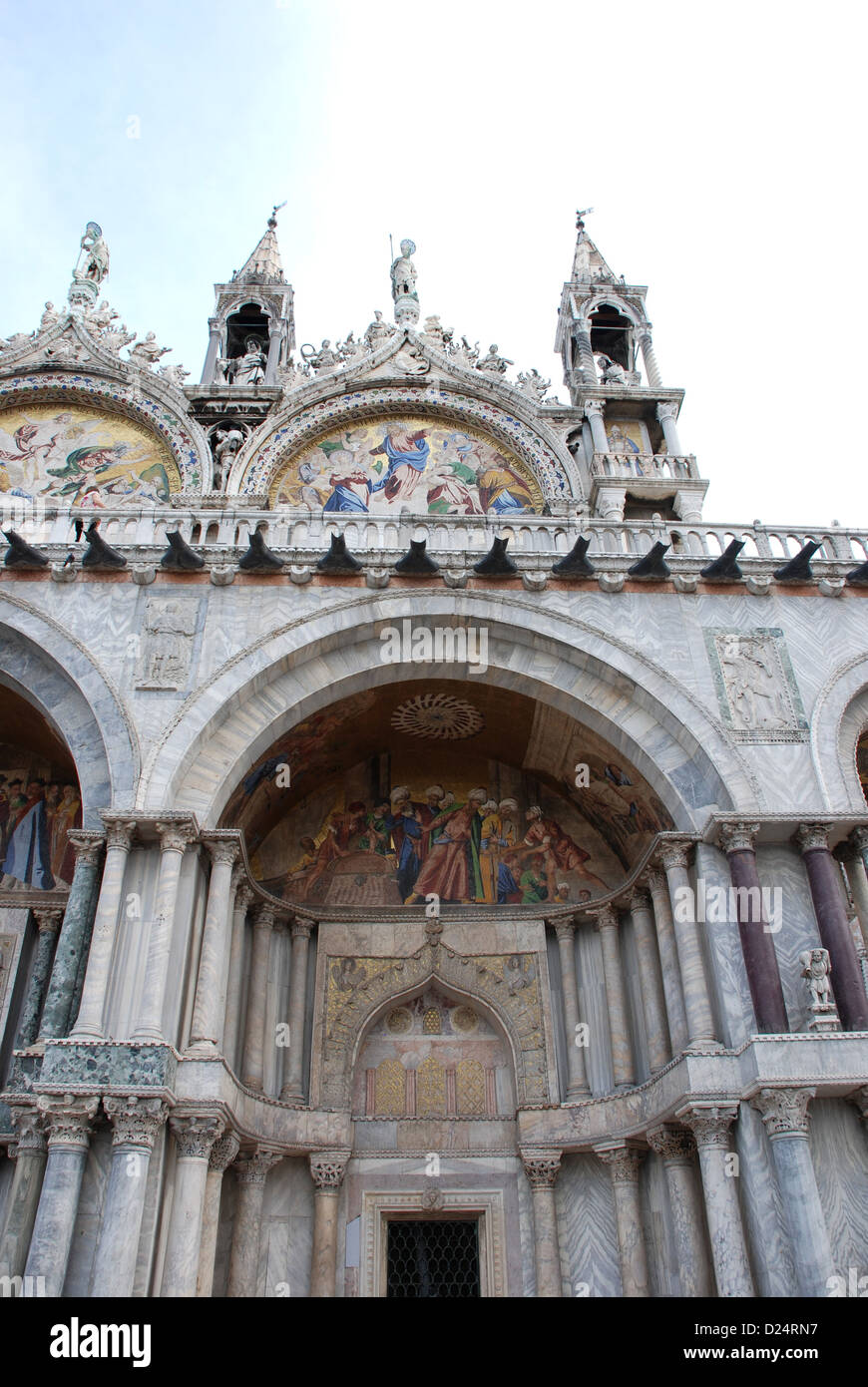 Ingresso alla basilica di San Marco, Venezia, Italia Foto Stock