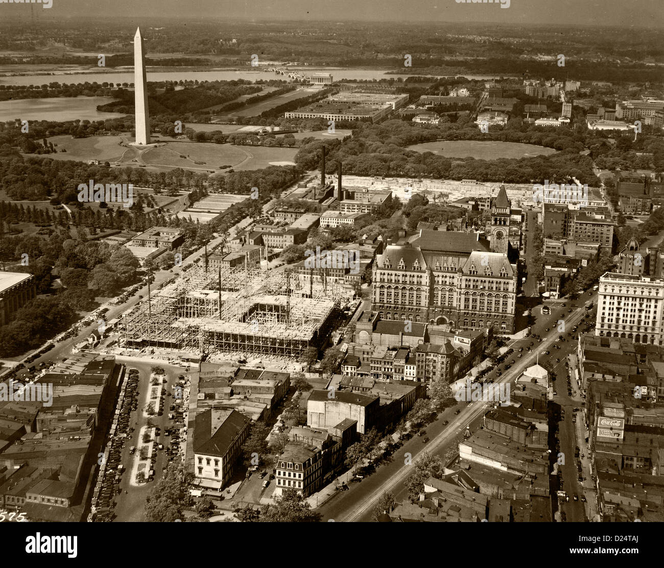 Storico di fotografia aerea a Washington DC, 1929 Foto Stock