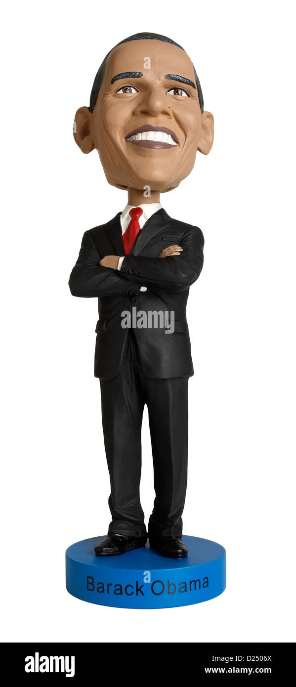 Barack Obama bobble head doll Foto Stock