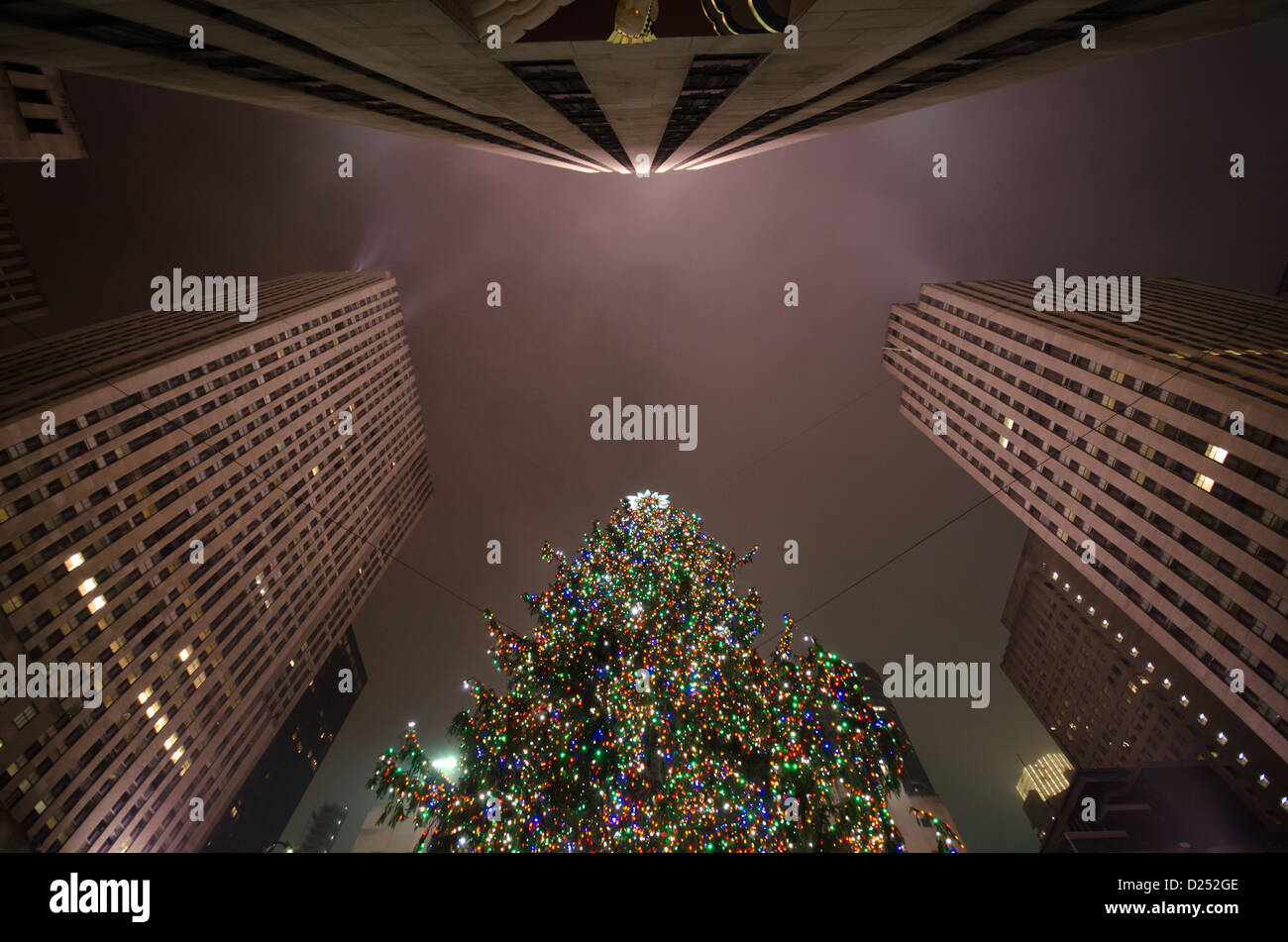 Albero di Natale al Rockefeller Center Foto Stock