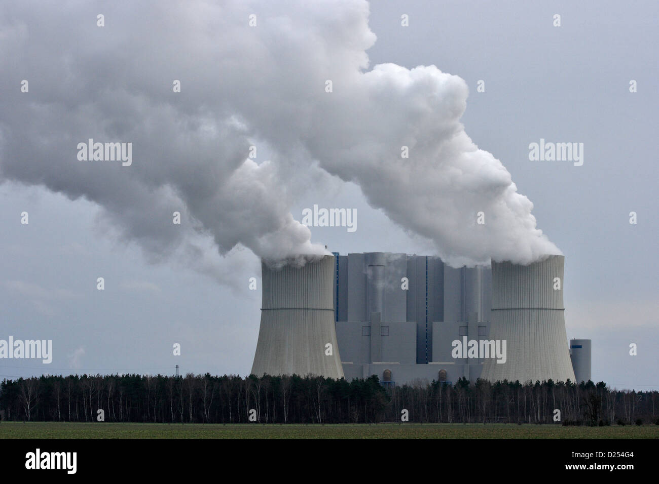 Spremberg, Germania, Kuehltuerme la lignite power plant Schwarze Pumpe Foto Stock