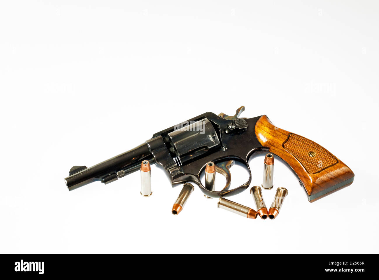Revolver pistola con proiettili Foto Stock