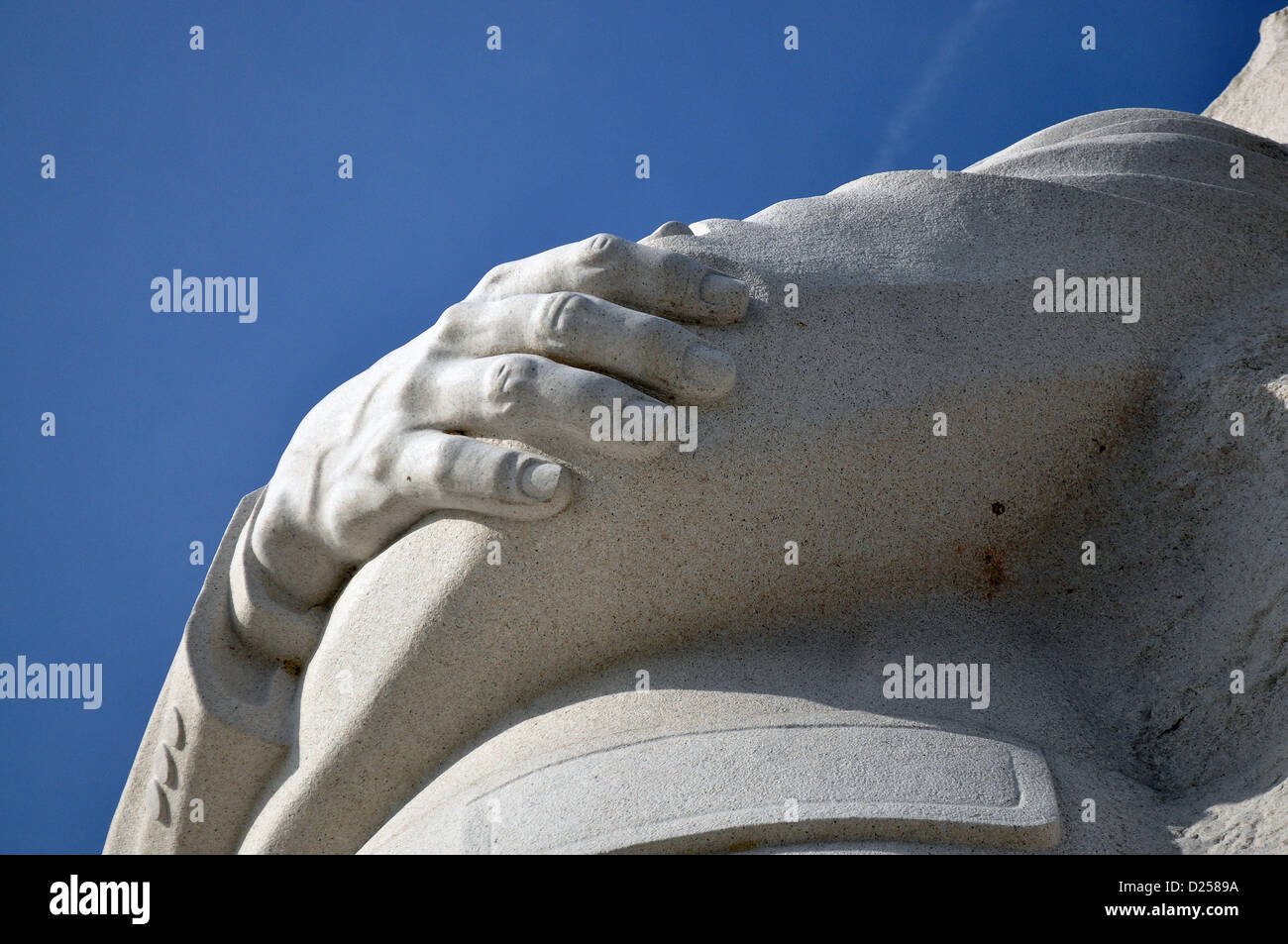 Fotografia del Memorial statua del leader dei diritti civili Martin Luther King Jr in Washington DC USA MLK Spazio di copia Foto Stock