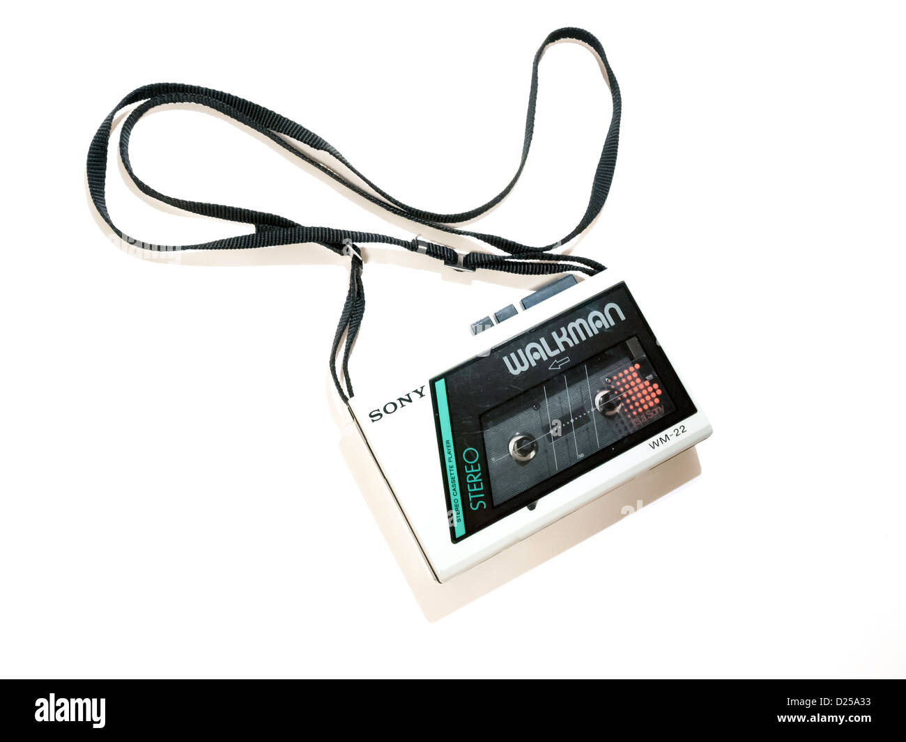 A ottanta WALKMAN Sony WM22 Modello di bilancio riproduttore di cassette  stereo su sfondo bianco Foto stock - Alamy