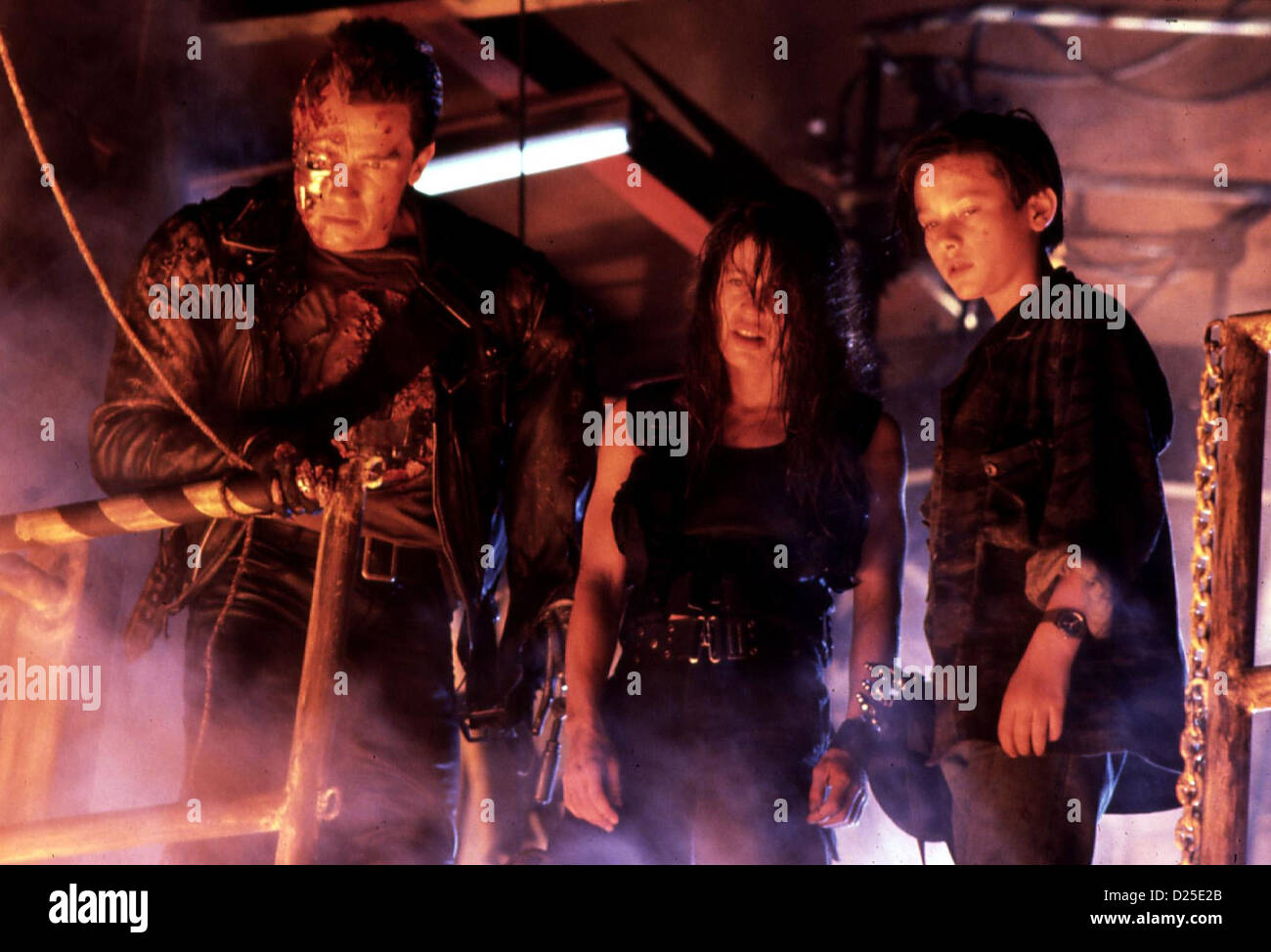 Terminator Ii - Tag der Abrechnung Terminator 2: il giorno del giudizio Arnold Schwarzenegger, Linda Hamilton, Edward Furlong Foto Stock