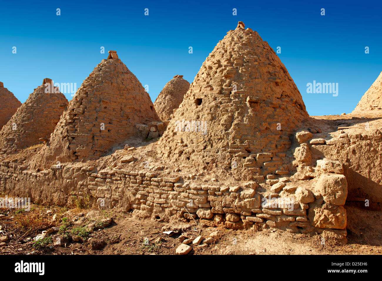 Foto dell'alveare edifici adobe di Harran, nel sud-ovest dell'Anatolia, Turchia. Foto Stock