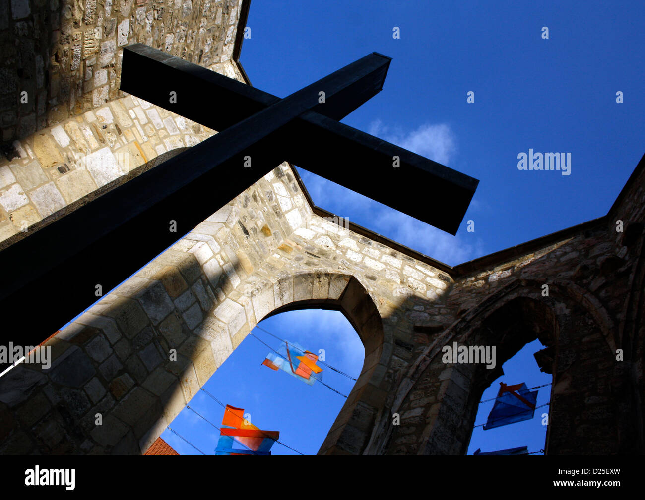All'interno della distrutta chiesa di Hannover Foto Stock