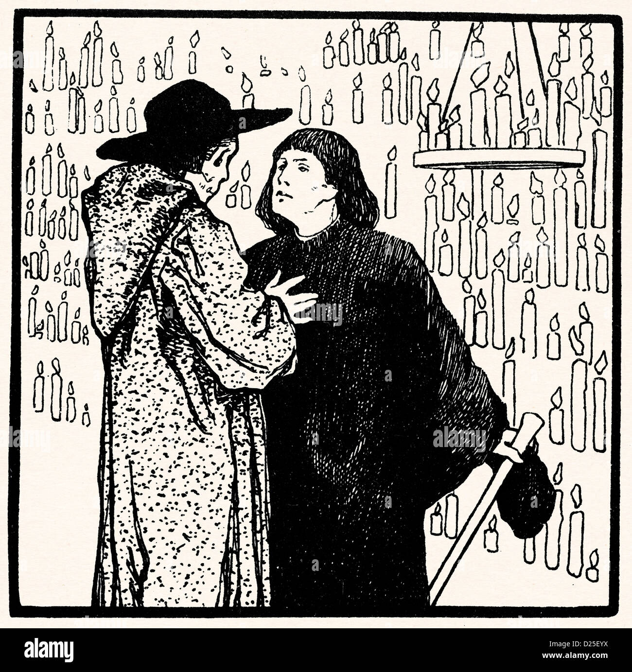 La morte e le anime come fiamme Foto Stock