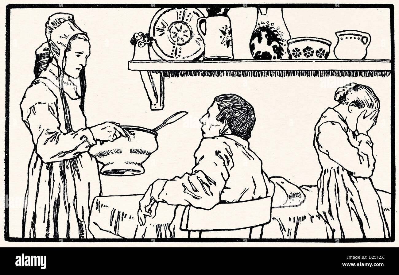 Pasti e dolore Foto Stock