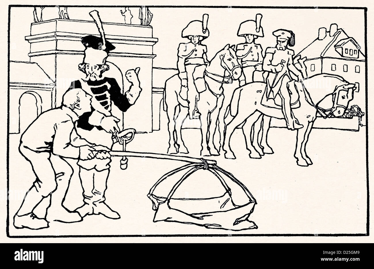 I soldati e gli uomini Foto Stock