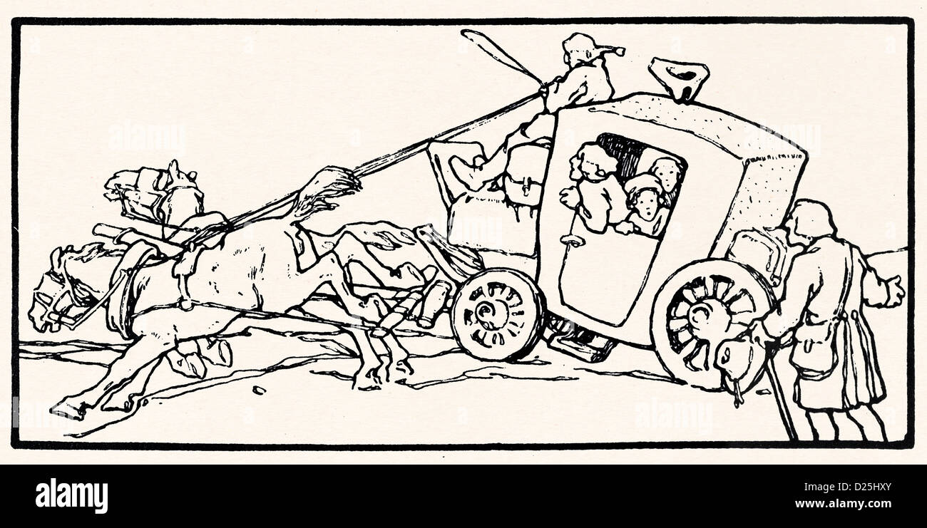 Pullman a piena velocità Foto Stock