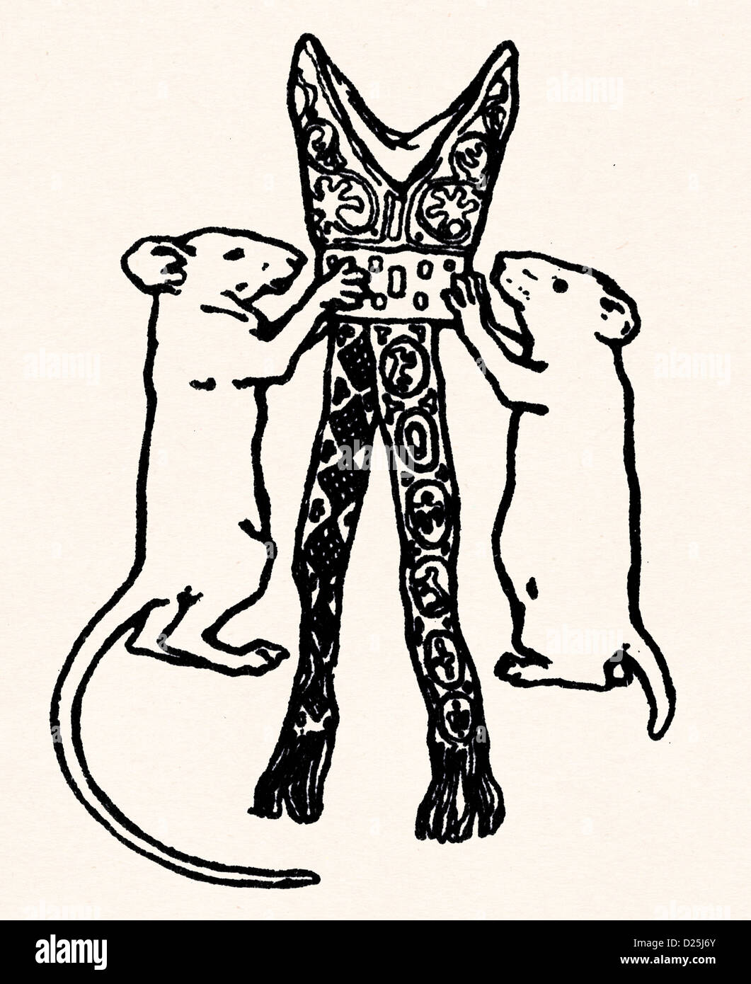 2 topi con la corona Foto Stock