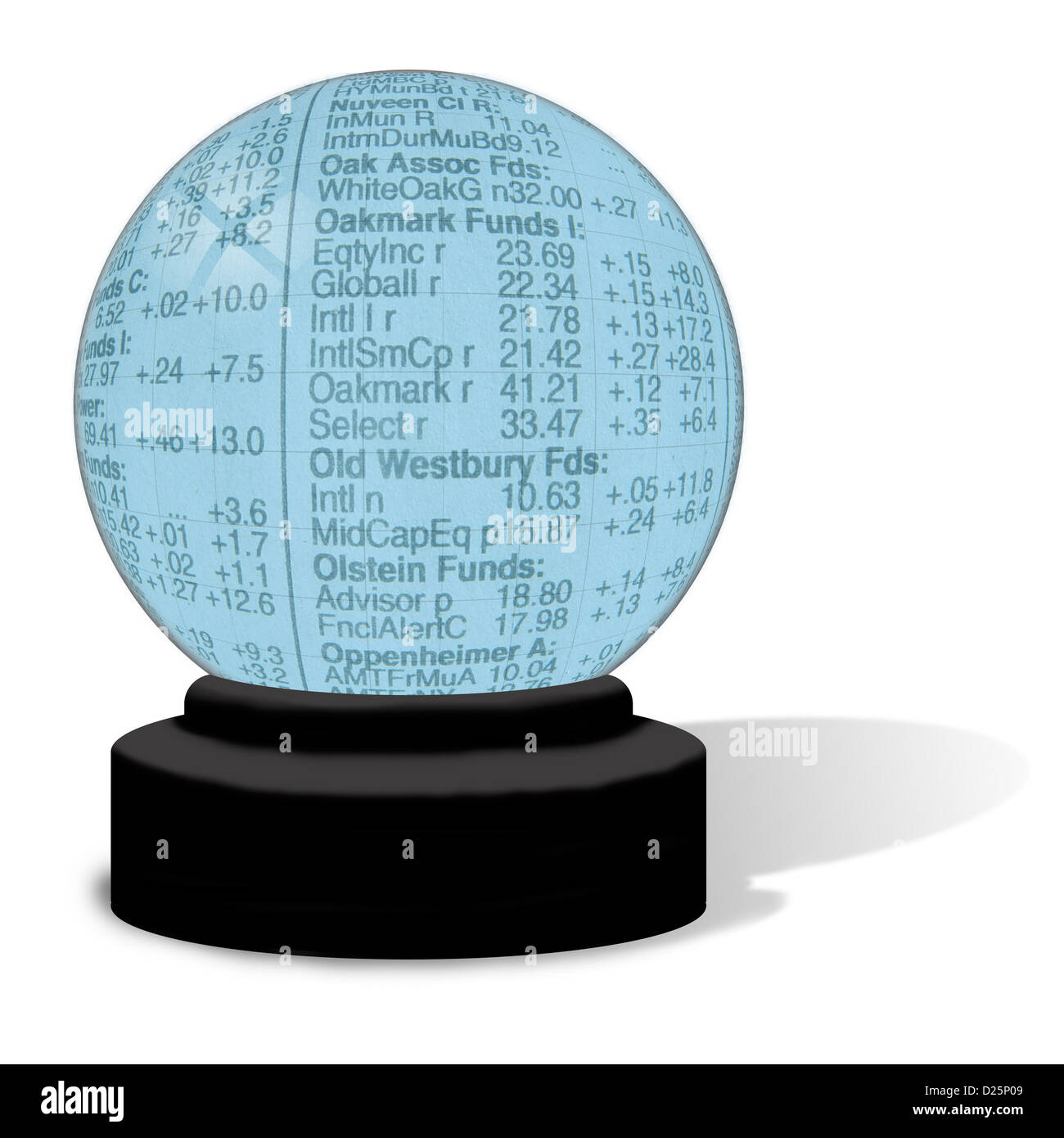 Wall Street sfera di cristallo Foto Stock