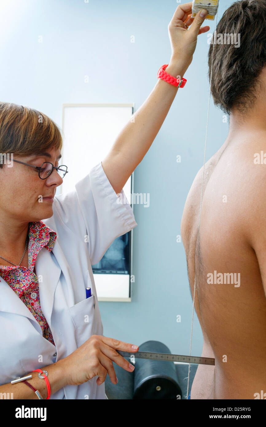 Torna semiologia, uomo Foto Stock