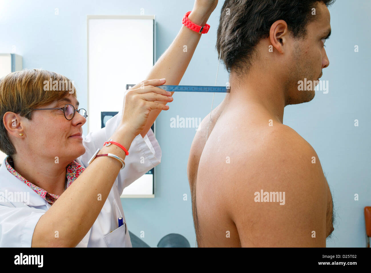 Torna semiologia, uomo Foto Stock