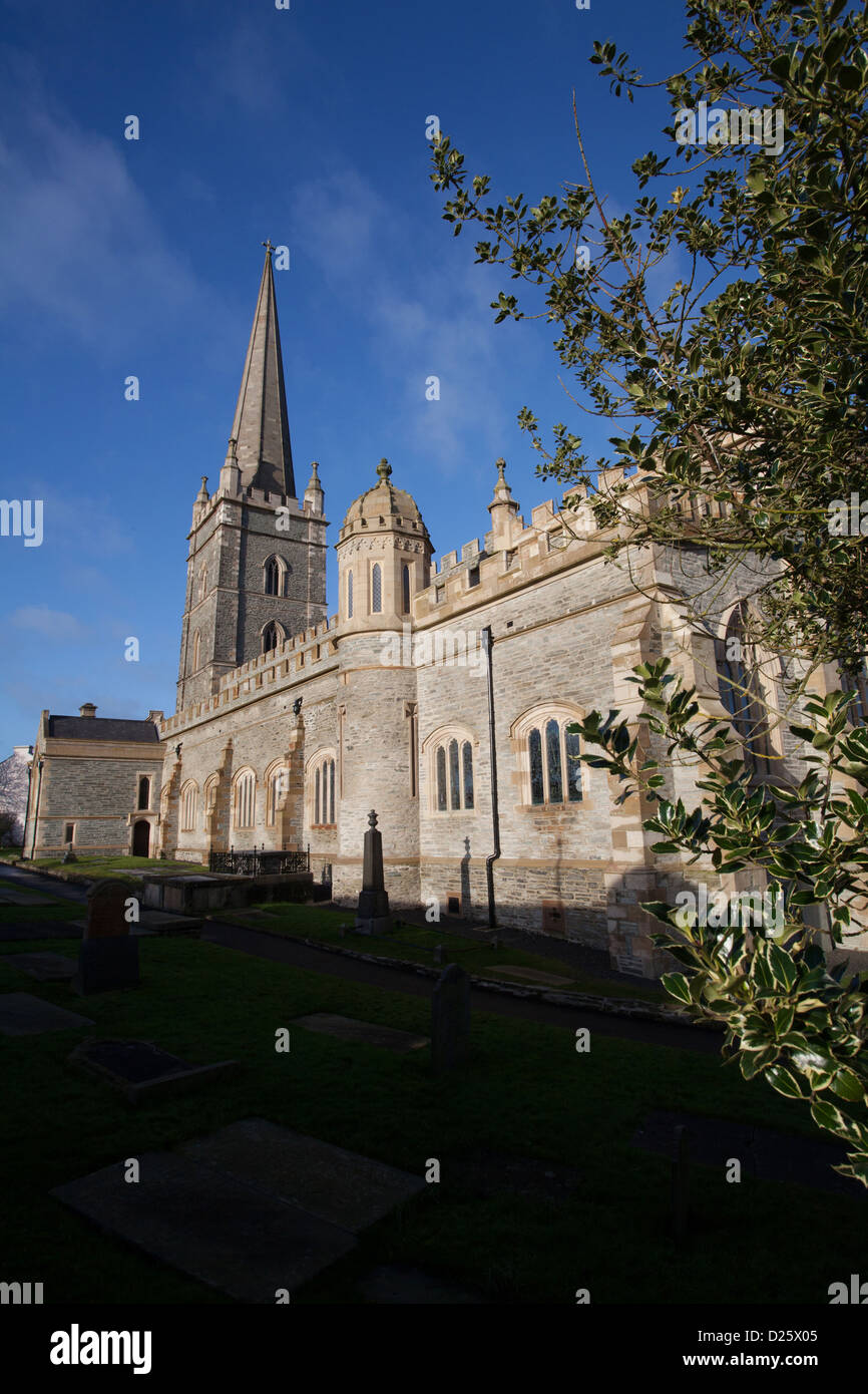 St Columb la cattedrale di Derry Londonderry Irlanda del Nord Foto Stock