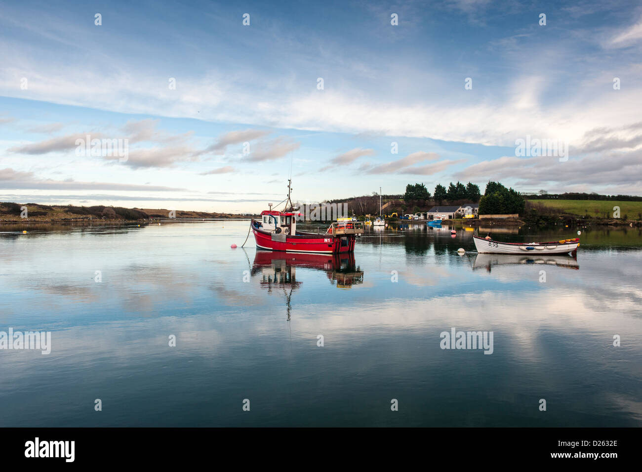 Acqua calma a Whiterock, Co Down, Irlanda del Nord Foto Stock