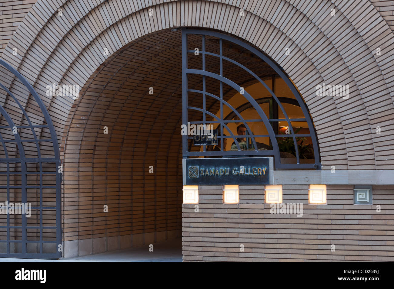 V.C. Morris regali. Il solo Frank Lloyd Wright edificio progettato o spazio in San Francisco. Maiden Lane. Foto Stock