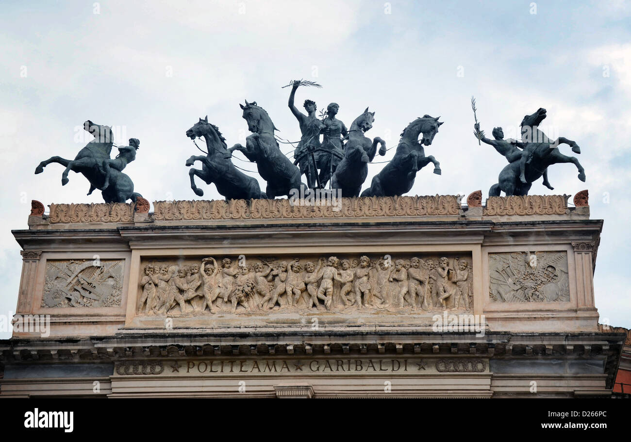 L'Italia, sicilia, Palermo, Teatro Politeama Garibaldi Foto Stock