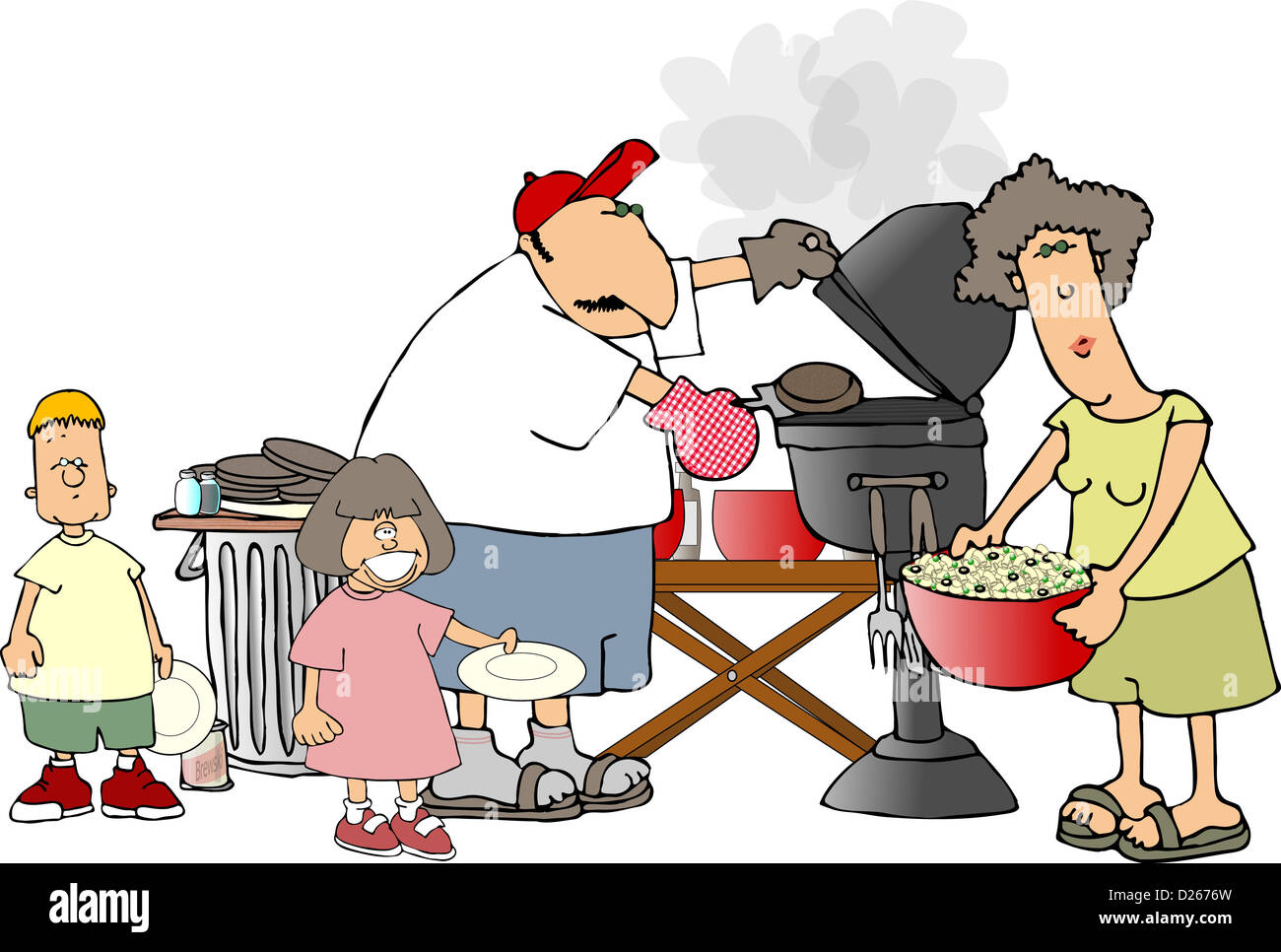 Famiglia BBQ Foto Stock