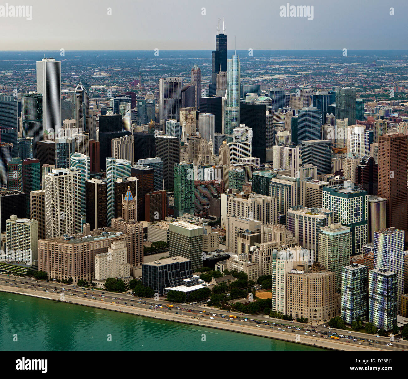 Fotografia aerea di Chicago, Illinois Foto Stock