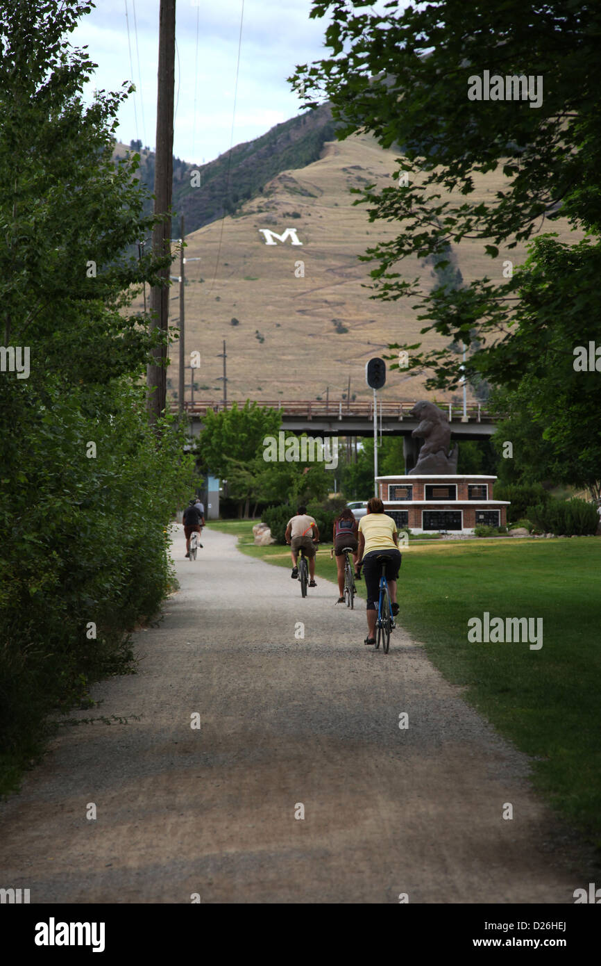 Missoula Montana il sentiero del parco Foto Stock